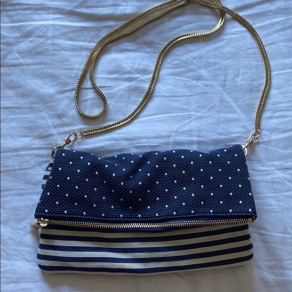 DEUX LUX bag stripe nautical gold